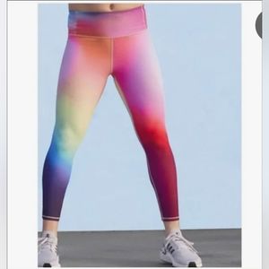 EUC Athleta Love Proudly 7/8 Rainbow Legging Tight Size XXS‎